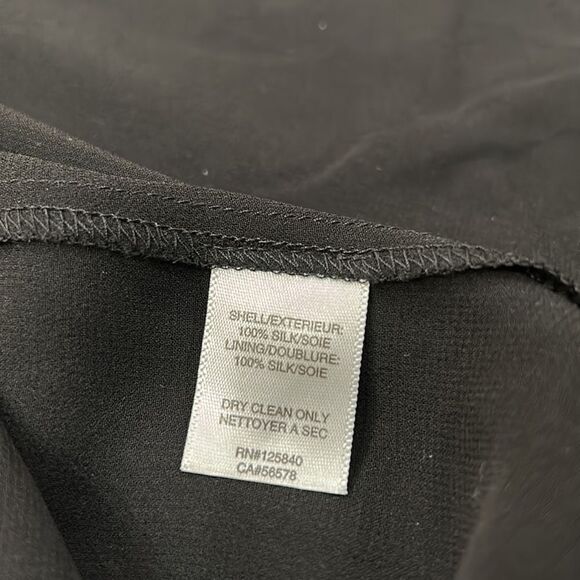 Intermix Black Silk Fly Away Back Tank Size P - Picture 3 of 4